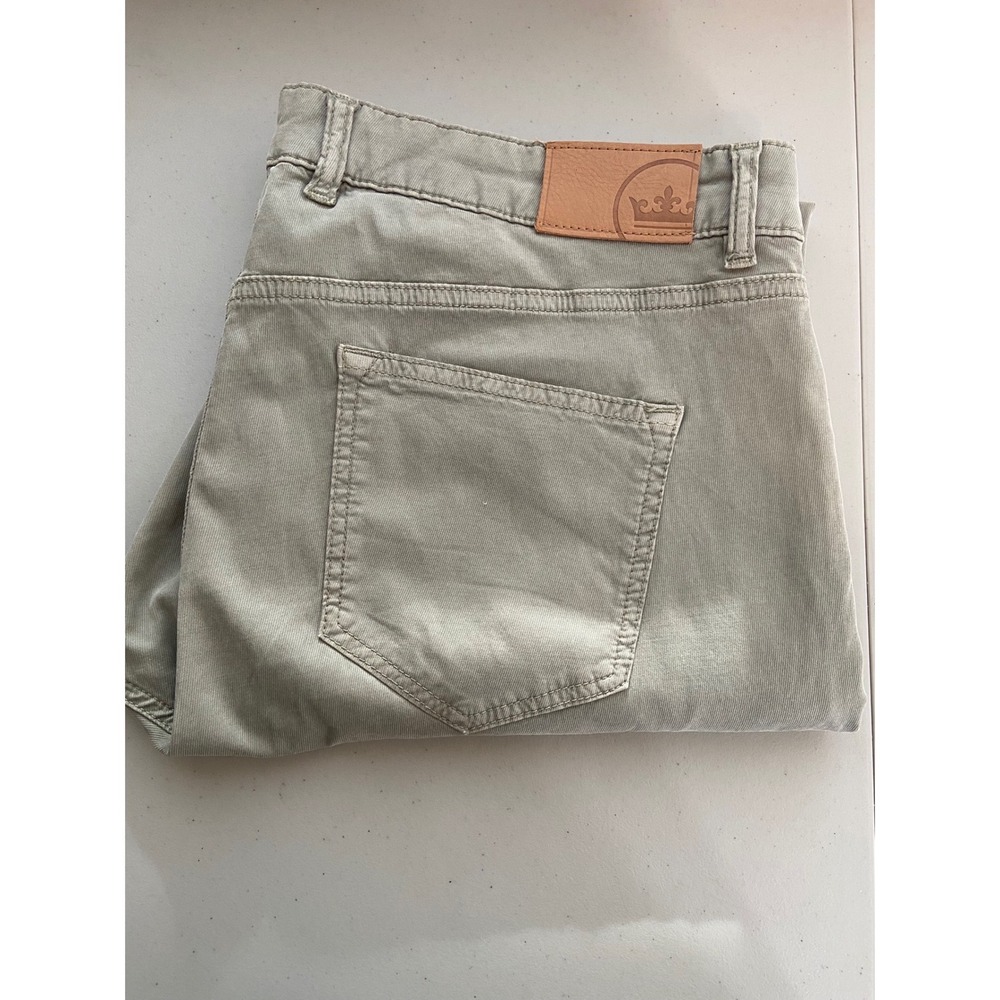 Peter Millar Crown Crafted Mens 38x32 Sage Green 5 Pocket Pants Golf Casual